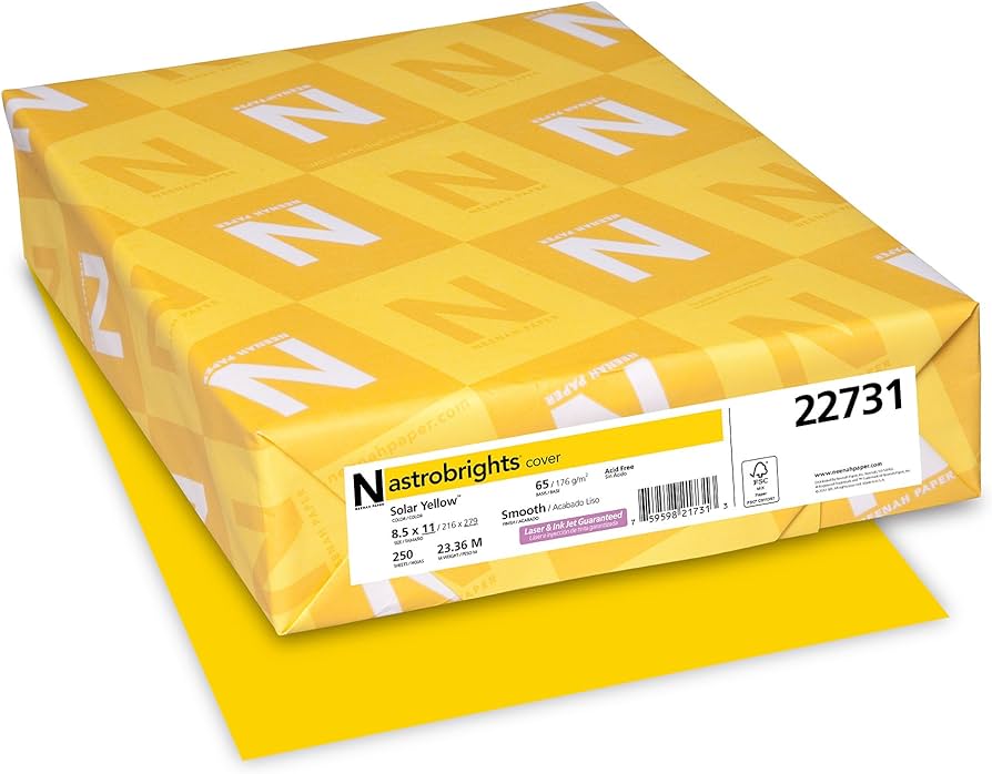 22731 SOLAR YELLOW 65# PAPER Jerrol's Supplies