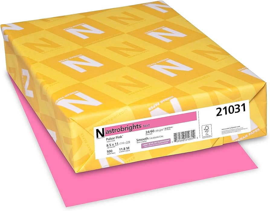 21031 PULSAR PINK 24/60# PAPER Jerrol's Supplies
