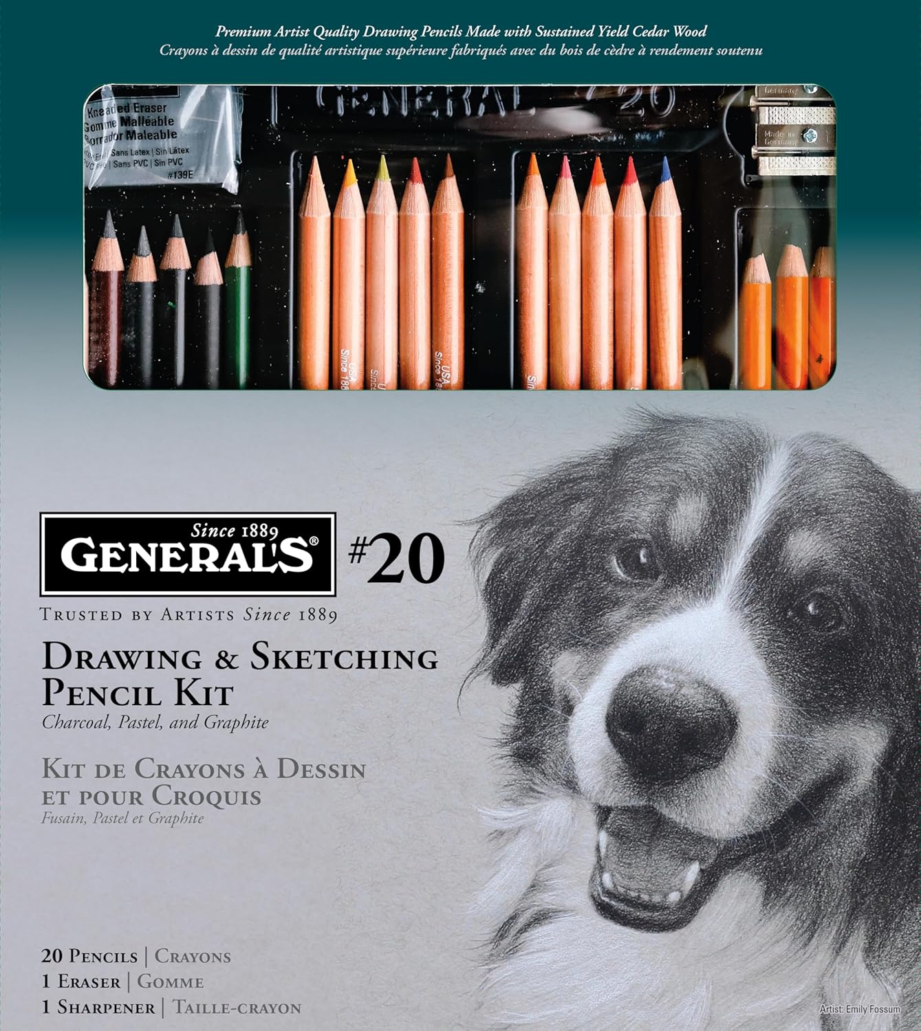 General Pencil 20Gp General's Classic Sketching And Drawing Kit Arts & Crafts 166645_bc21f167-8373-4af6-90bd-d55985ba6942