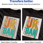 AVERY PRINTABLE T-SHIRT TRANSFERS, FOR USE ON DARK FABRICS, INKJET PRINTERS, 5CT 167121_1