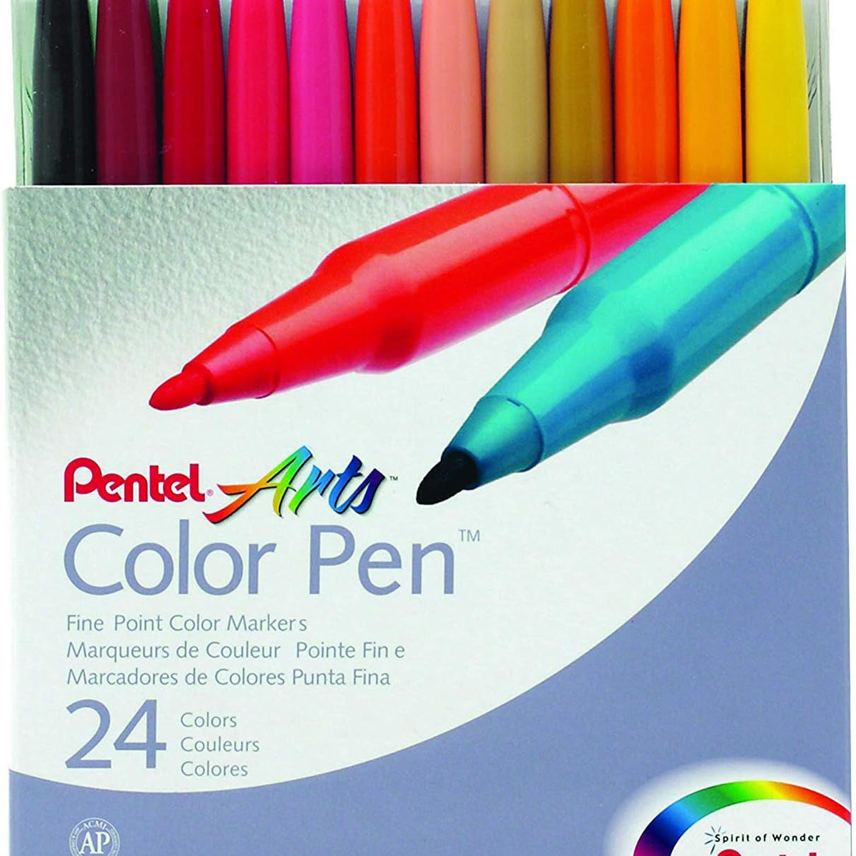 Pentel Color Marker Set, Fine Fiber Tip, Assorted Colors, Set Of 24 Arts & Crafts 167164_d31f81dc-470b-433b-bf46-36a0c7bcf2c9