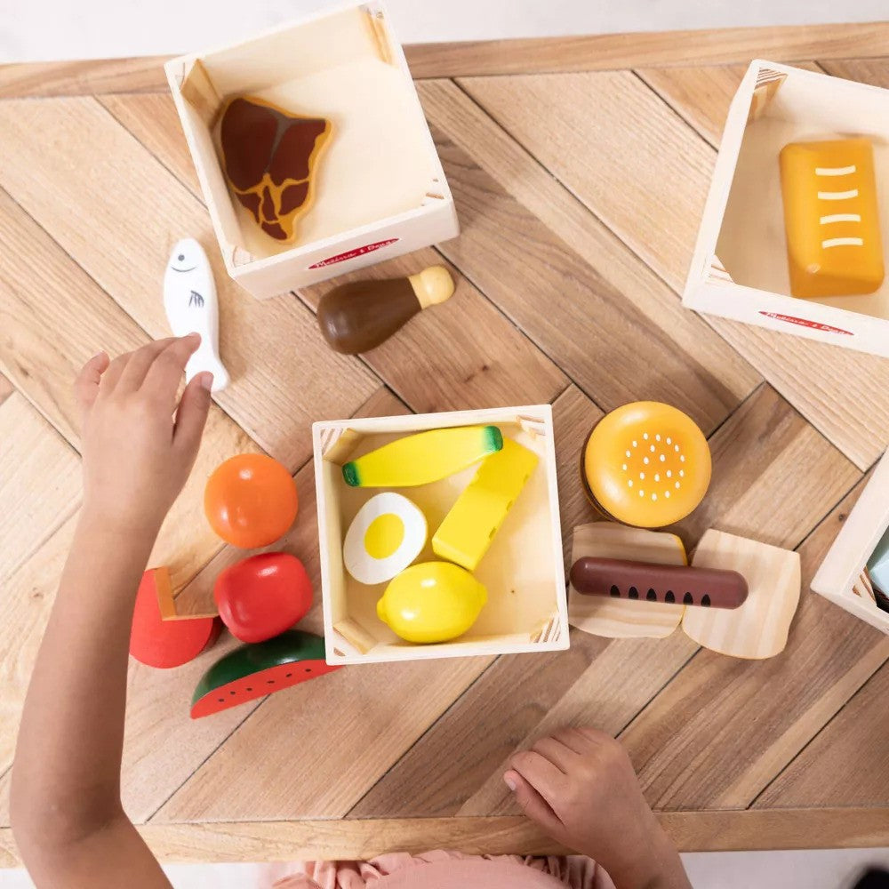 Melissa & Doug Food Groups - 21Pc Wooden And 4 Crates 167247_4