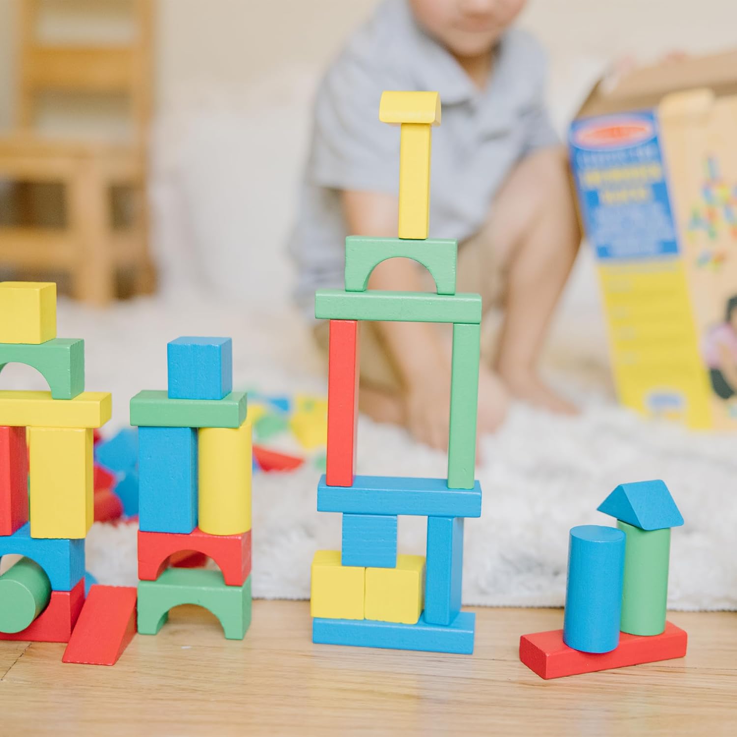 M&D 100 WOOD BLOCKS SET #481 MELISSA & DOUG (EE) Jerrol's Supplies