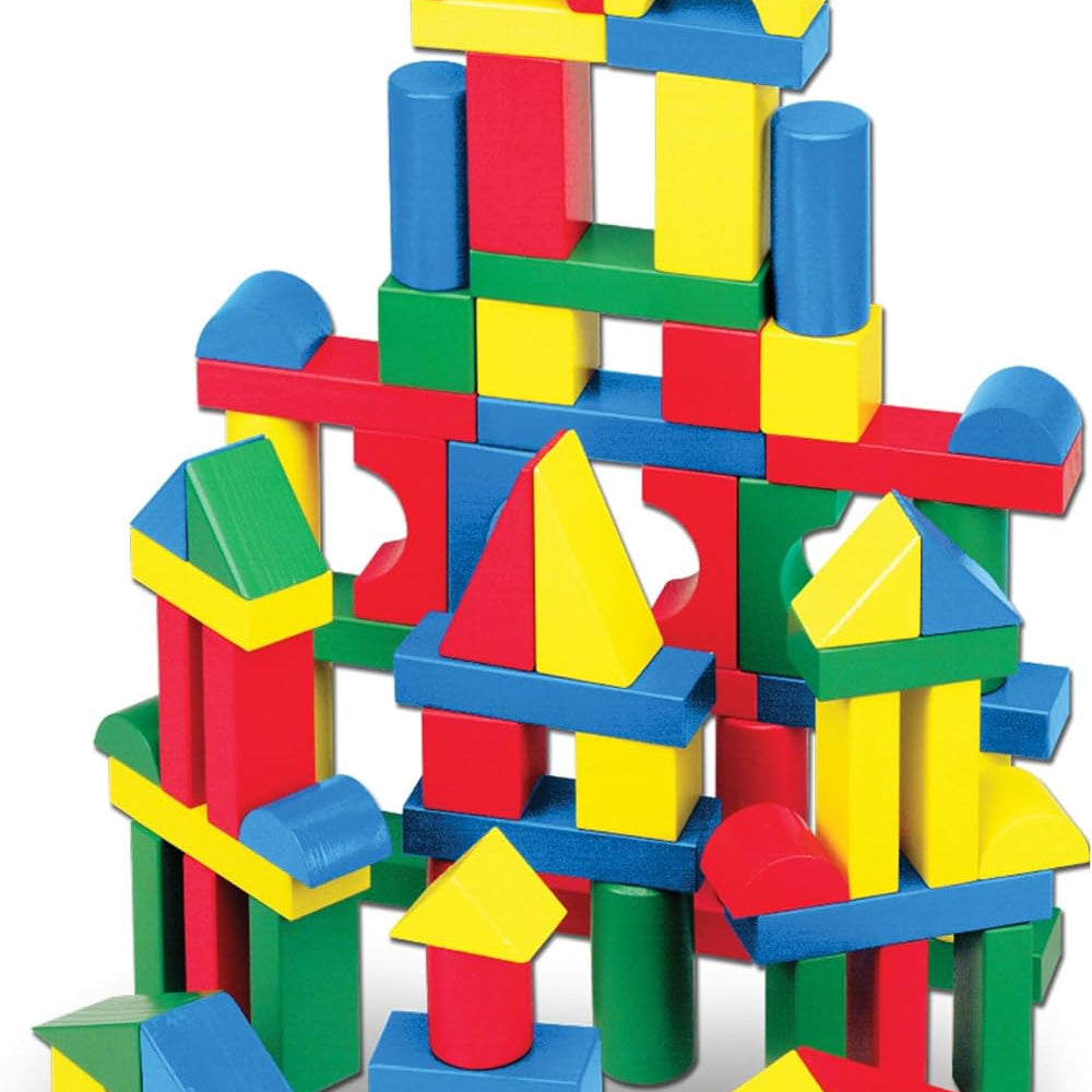 M&D 100 WOOD BLOCKS SET #481 MELISSA & DOUG (EE) Jerrol's Supplies
