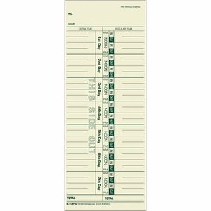 Time Cards Top 1256 168-877