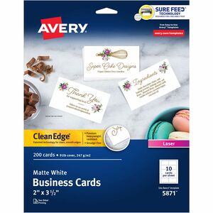 White Clean Edge Laser Card 170-824