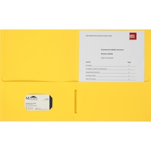 YELLOW 2 POCKET FOLDER 188-255