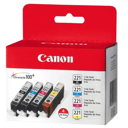 Canon Cli-221 Original Ink Cartridge Cyan, Magenta, Yellow - 4 / Pack 213-304
