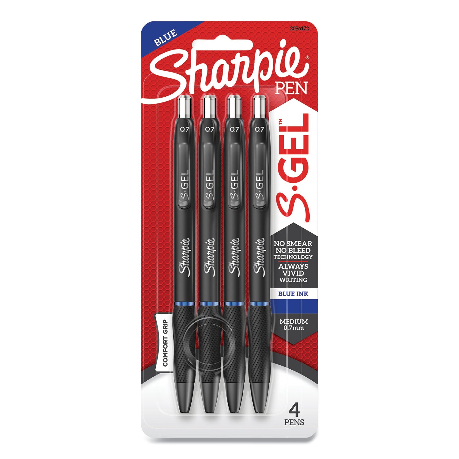 Sharpie S-Gel 1.0Mm Black 4/Pk 228-834