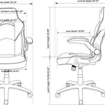 Lorell Lys Bucket Seat High-Back Gaming Chair Black/Blue 240-617_1
