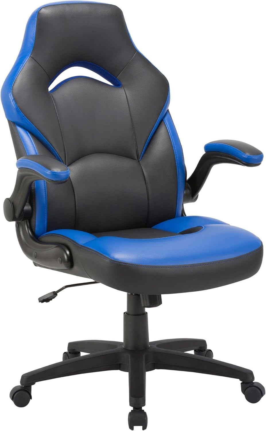 Lorell Lys Bucket Seat High-Back Gaming Chair Black/Blue 240-617_2