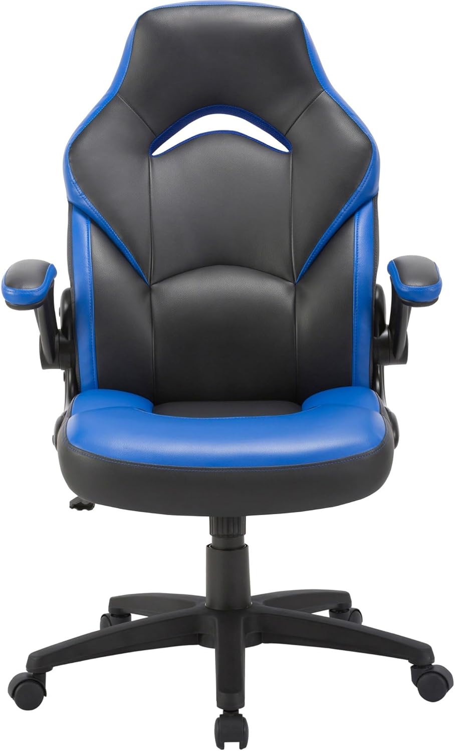 Lorell Lys Bucket Seat High-Back Gaming Chair Black/Blue 240-617_3