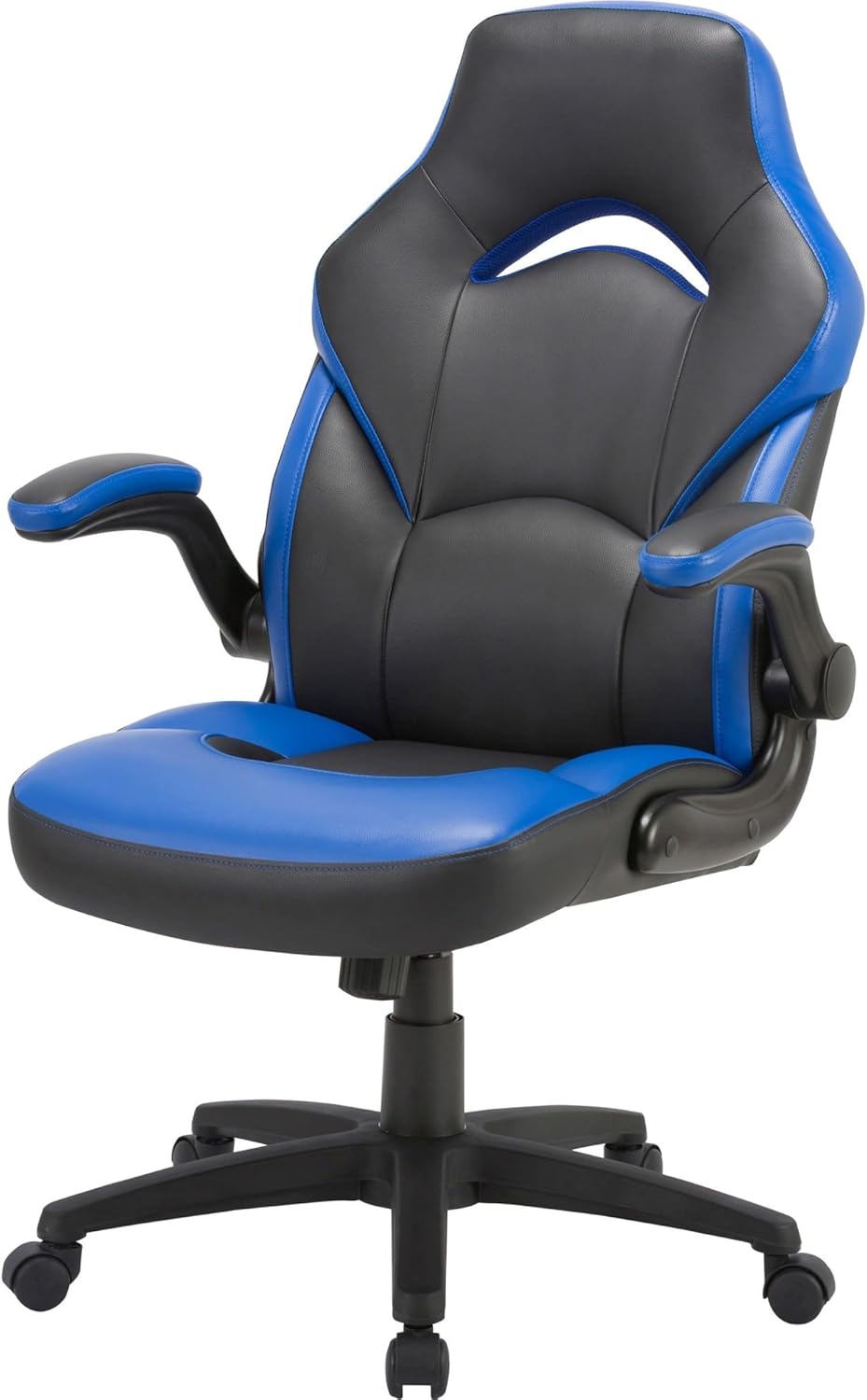 Lorell Lys Bucket Seat High-Back Gaming Chair Black/Blue 240-617_5