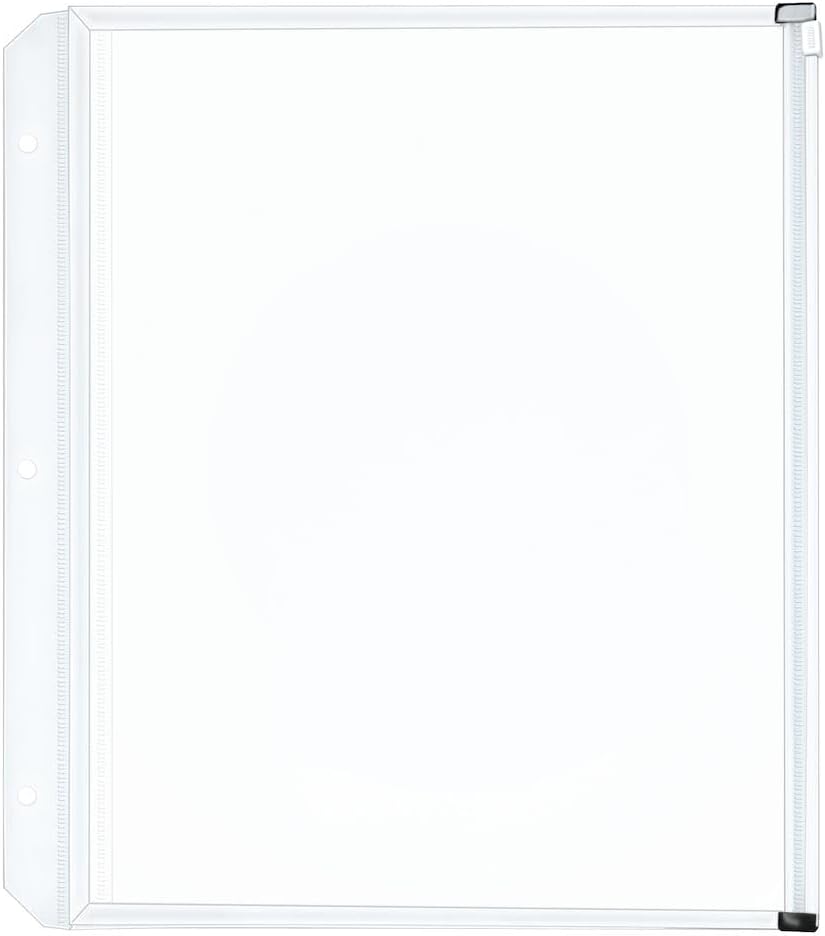 Zipper Binder Pocket Clear 3Pk 243-289