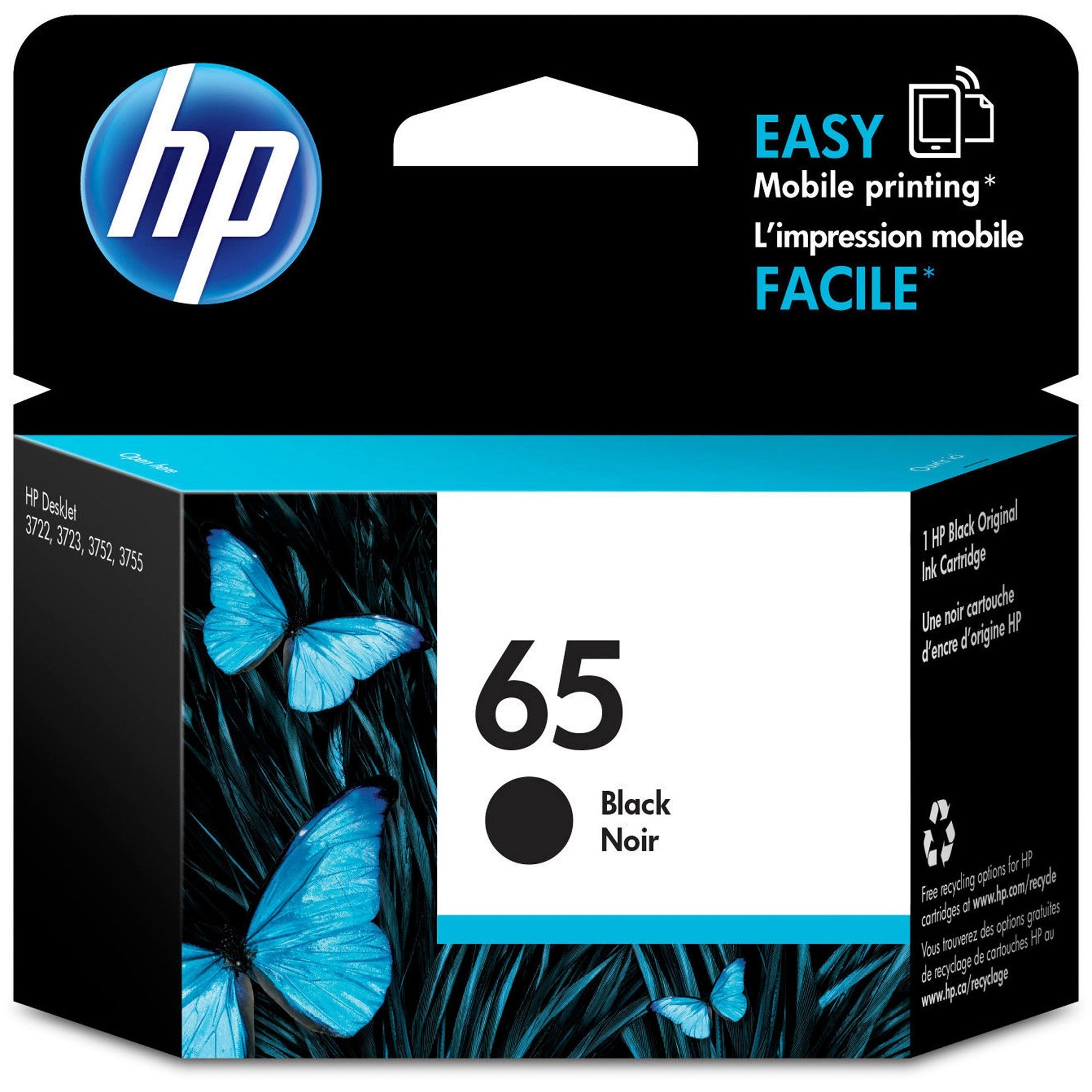 Hp 65 (N9K02An) Original Inkjet Ink Cartridge - Black - 1 Each 246-590