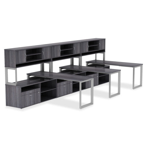 Lorell Relevance Series Mahogany Laminate Office Furniture Credenza - 2-Drawer 249-335_1