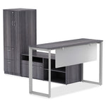 Lorell Relevance Series Mahogany Laminate Office Furniture Credenza - 2-Drawer 249-335_2