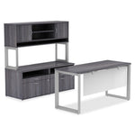 Lorell Relevance Series Mahogany Laminate Office Furniture Credenza - 2-Drawer 249-335_5