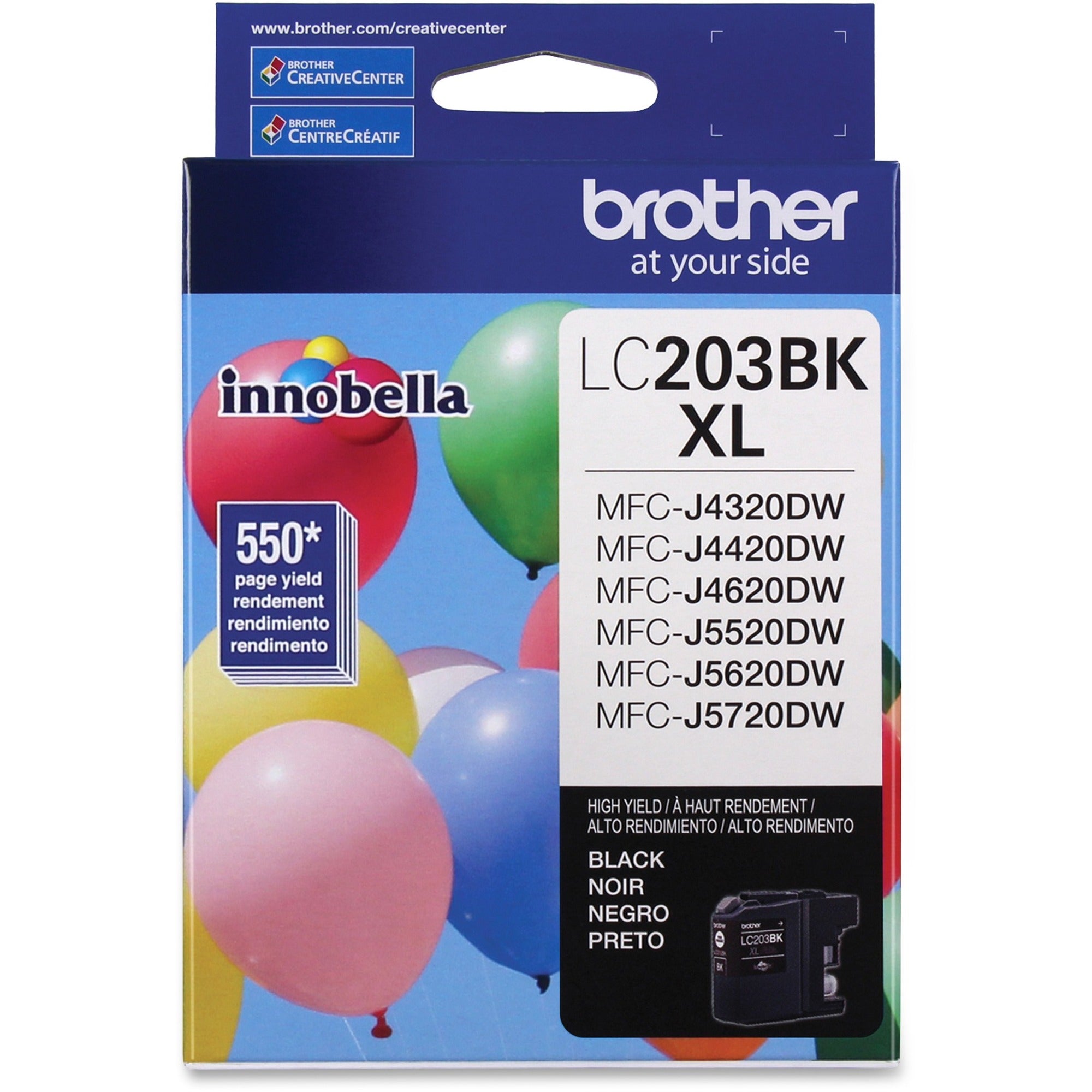 Brother Genuine Innobella Lc203Bk High Yield Black Ink Cartridge 252-706