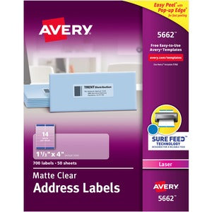 1.33X4 CLEAR LASER LABELS 253-140
