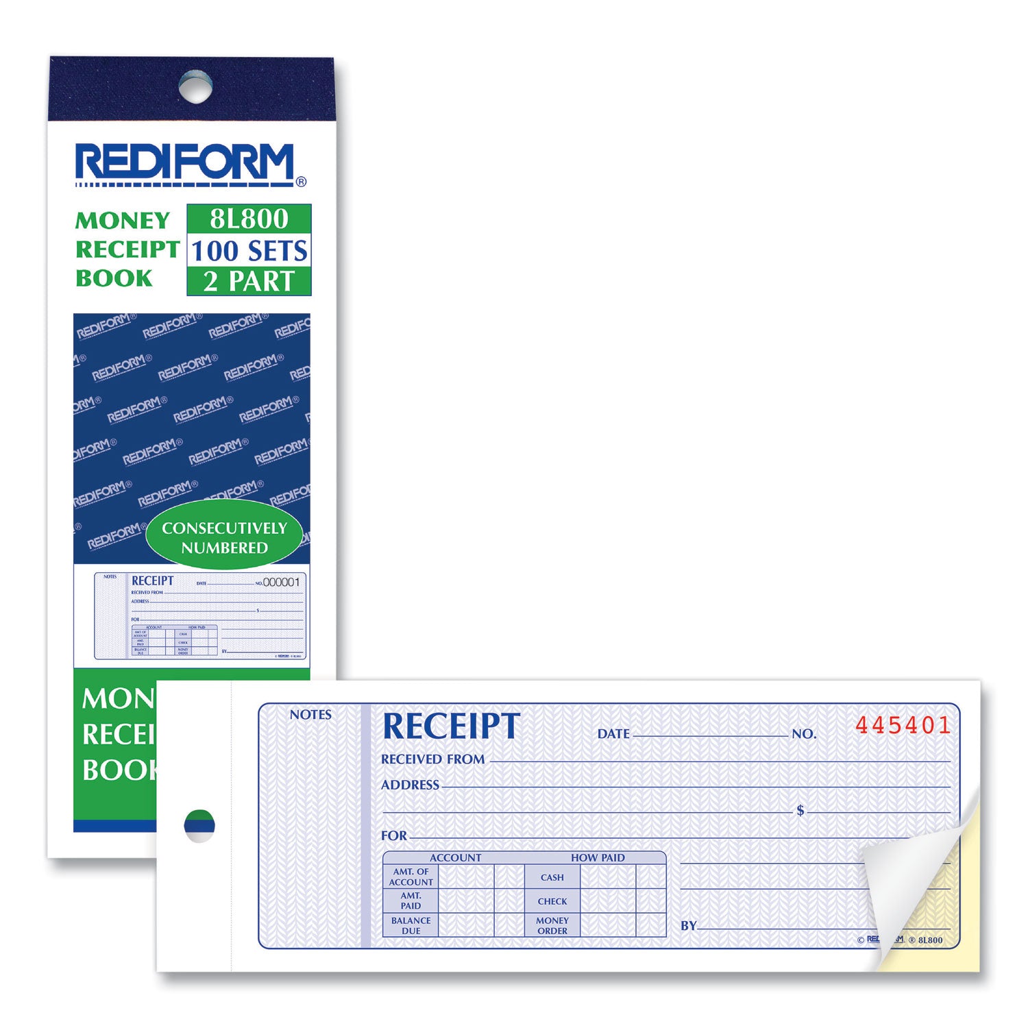 8L800 Receipt Books 288-338