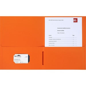 ORANGE 2 POCKET FOLDERS (BOX OF 25) 299-253