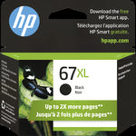 HP 67XL High Yield Black Original Ink Cartridge, HEW 3YM57AN#140 Jerrol's Supplies