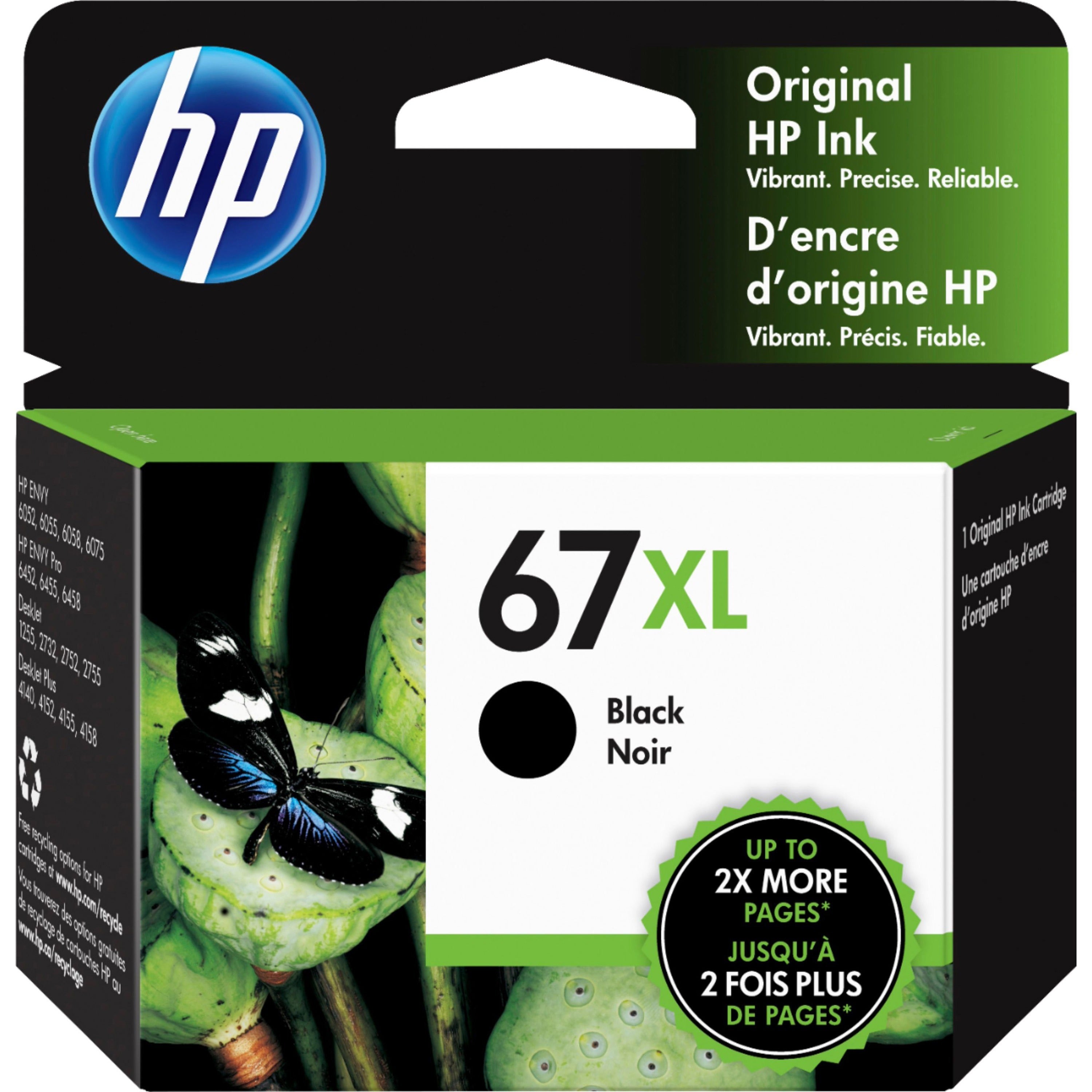 HP 67XL High Yield Black Original Ink Cartridge, HEW 3YM57AN#140 Jerrol's Supplies
