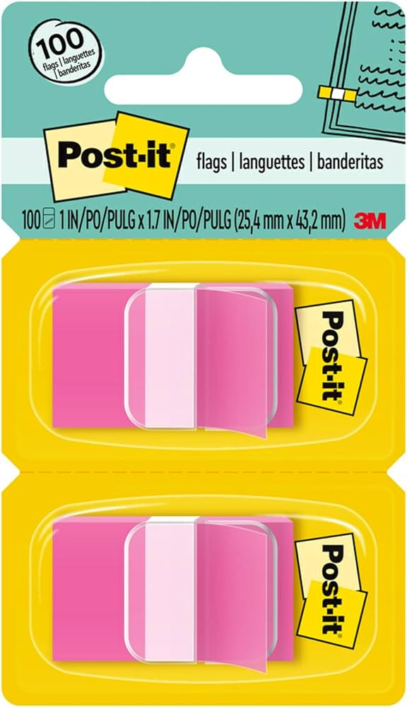 Flags Postit Bright Pink 306-805