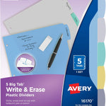 Write On Plastic Dividers 339-398