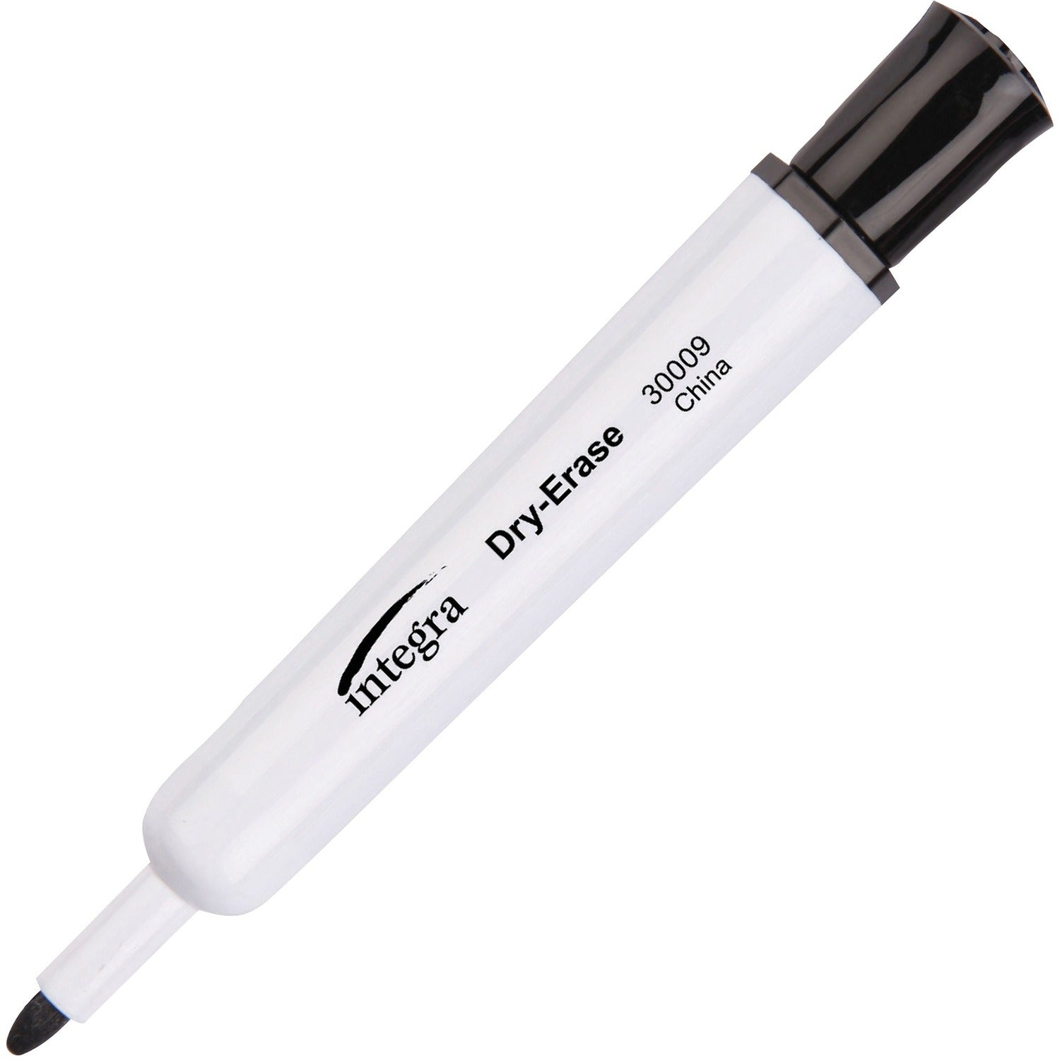 Integra Bullet Tip Dry-Erase Markers - Black, 12/Dozen 40 352-464