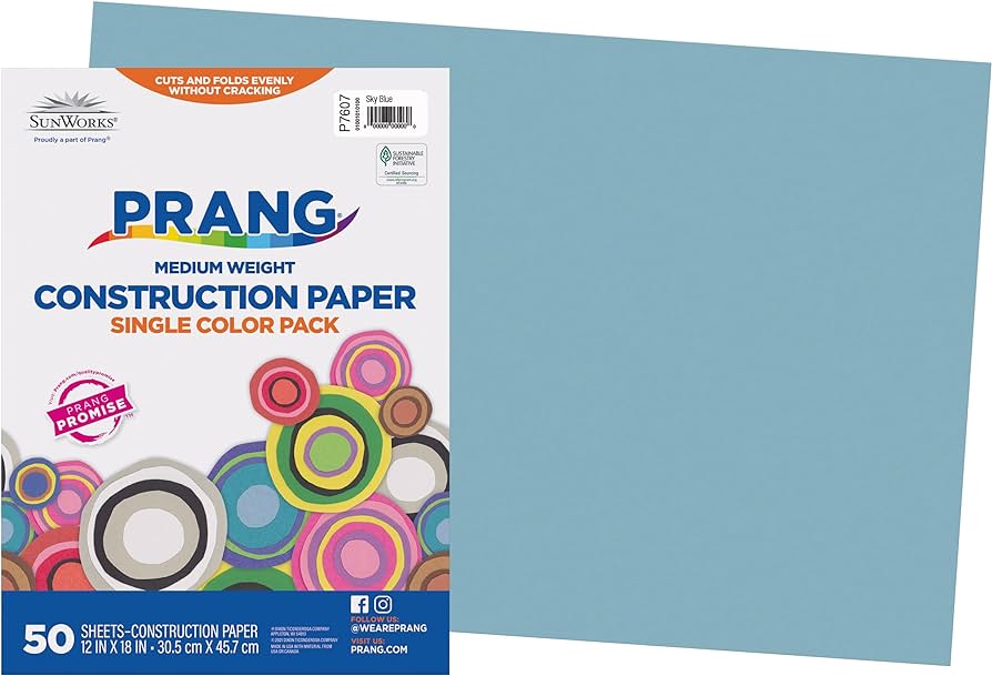12X18 Sky Blue Constr Paper 353-639