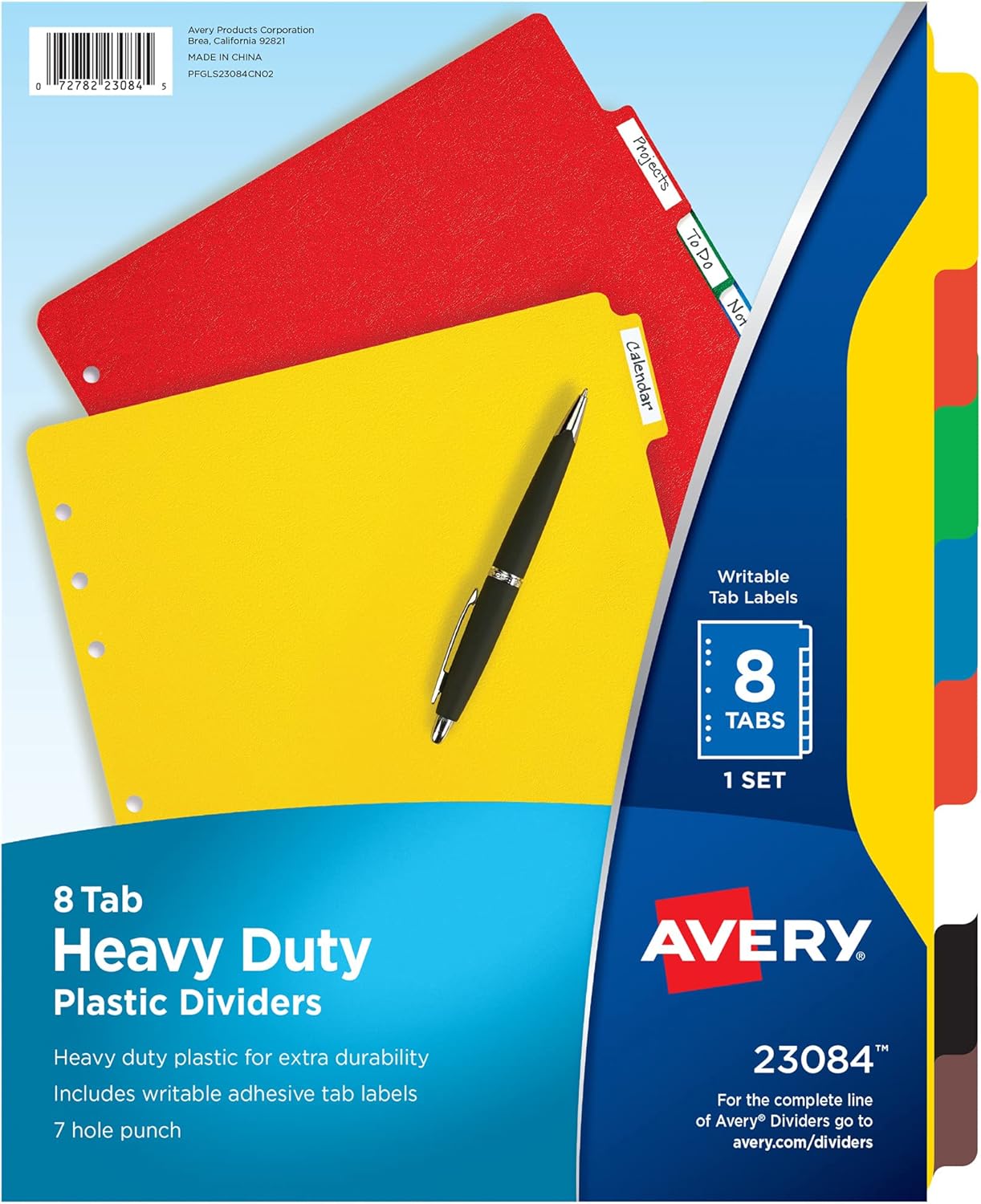 Plastic Dividers 8 Tabs 359-679