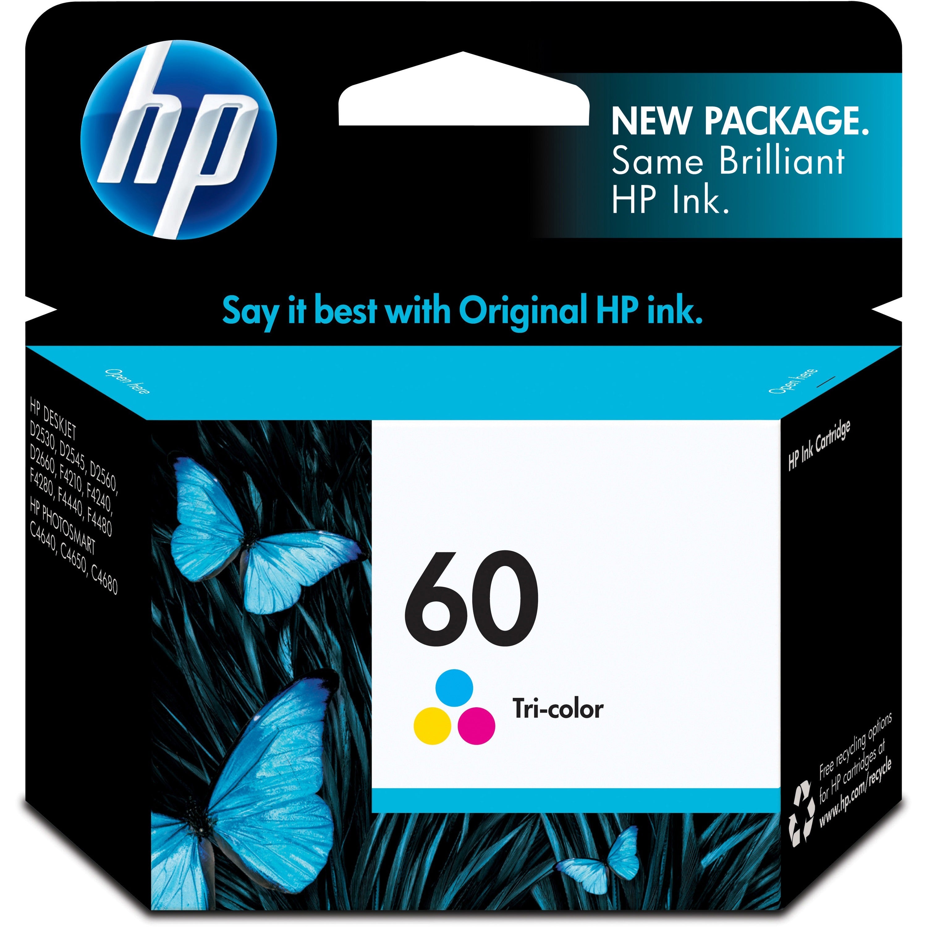 Hp 60 (Cc643Wn) Cyan, Magenta, Yellow - 1 Each 366-739