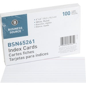 4X6 Ruled White Index Cards 378-841