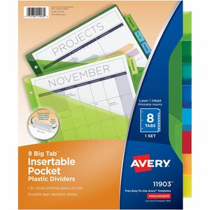 Divider Plastic Pocket 8 Tab 382-417