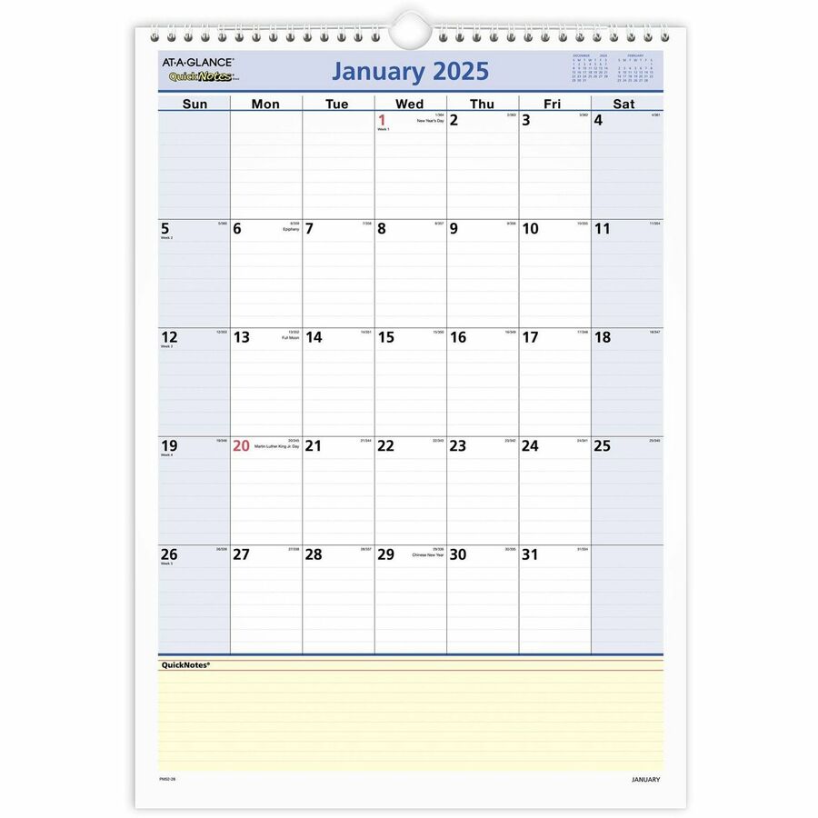 Calendar,Wall,Monthly,Mini 40 385-901