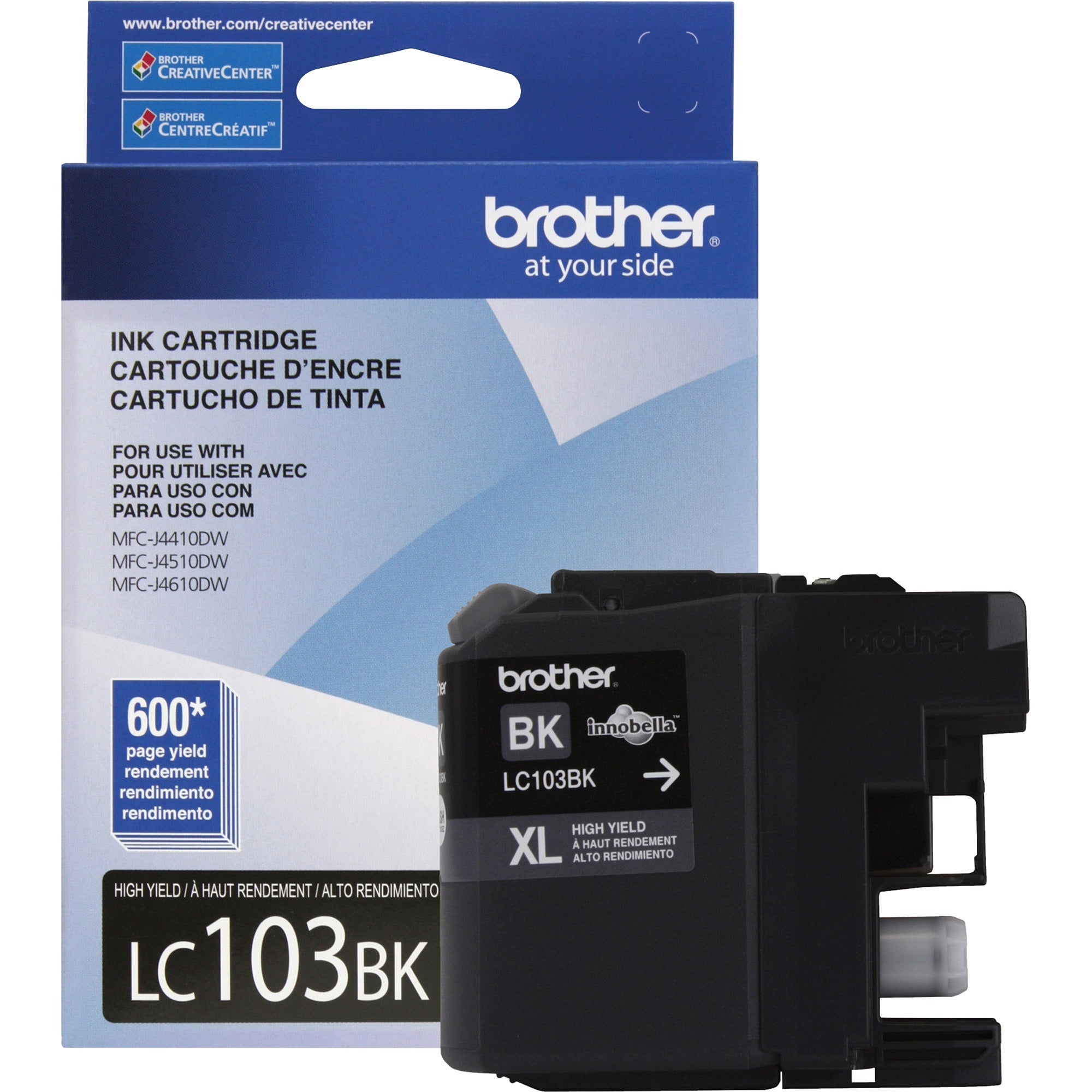 Brother Lc103Bk High Yield Black Ink Cartridge 393-567