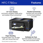 Brother Inkvestment Tank Mfc-T780Dw Wireless Color Inkjet Printer 40 396-923_2