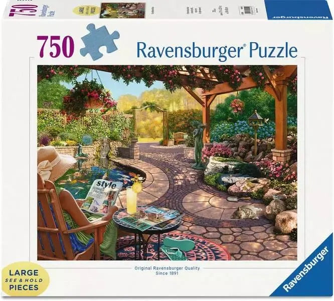 Cozy Backyard Bliss 750 Piece Large Format Jigsaw Puzzle - Ravensburger 20 4005556169412