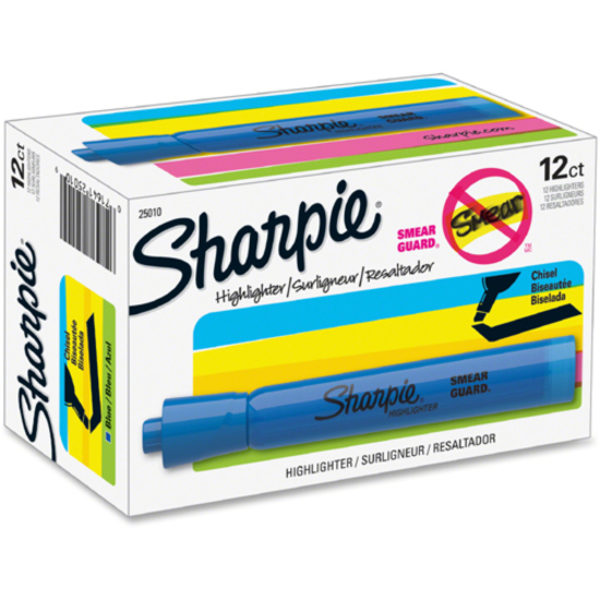 Sharpie Accent Highlighters, Turquoise Blue, Pack Of 12 401-621