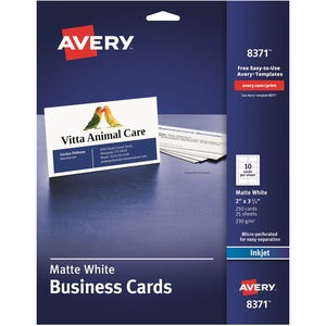 Matte White Inkjet Cards 408-158