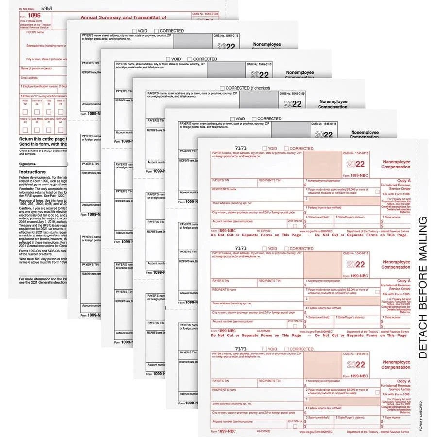 TOPS 4-PART 1099-NEC TAX FORMS 417-733