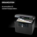 Sentrysafe Black Fireproof Document Box With Key Lock 446-847_3