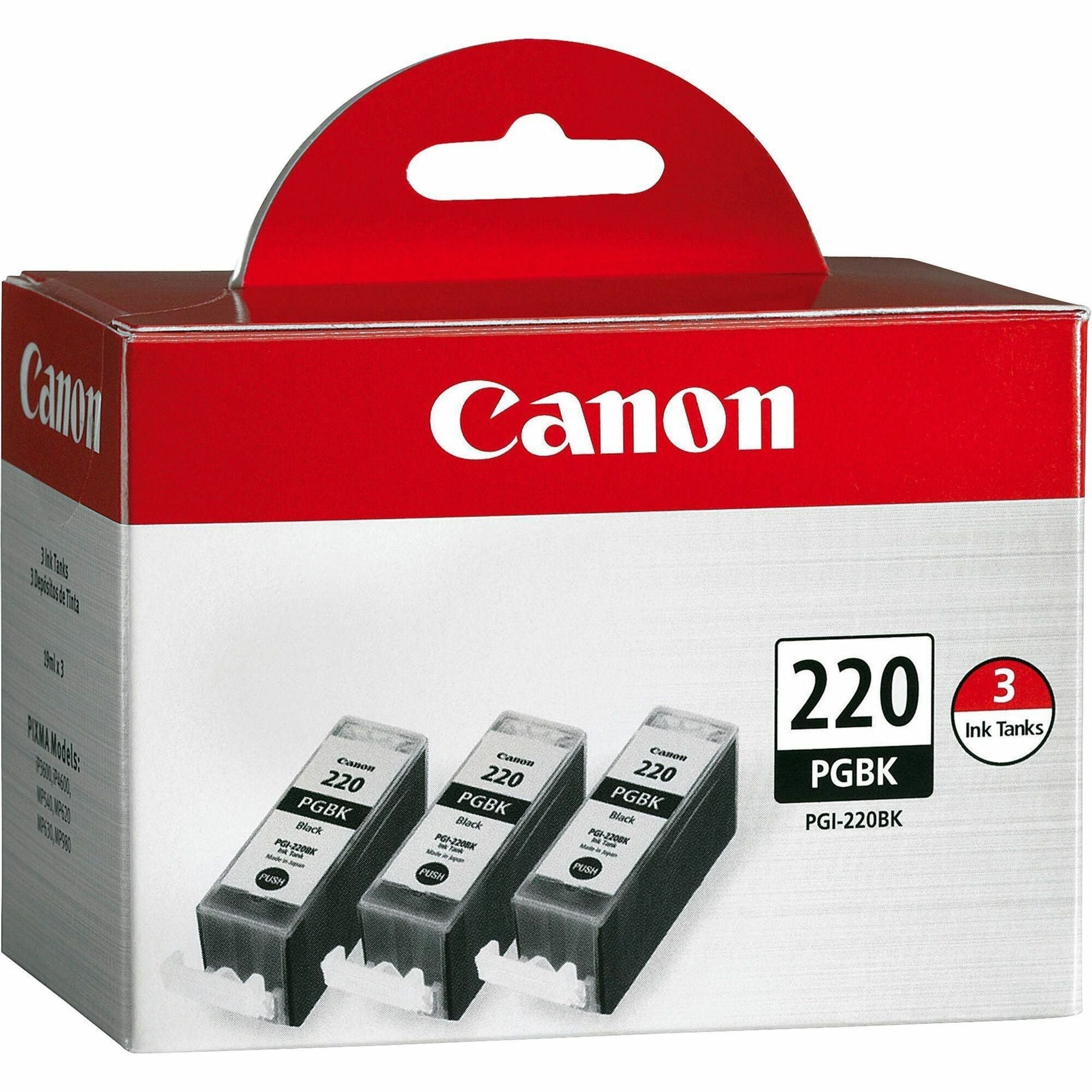 Canon Pgi-220Bk Inkjet - Black 3 / Pack 451-500
