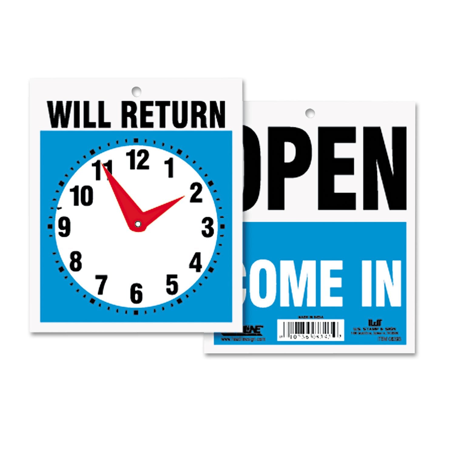 Open/Will Return Sign W/Clock 454-911
