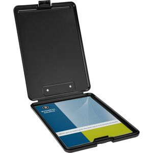 Business Source 9 In. X 13 In. Storage Clipboard, Plastic, Letter, Black 464-466