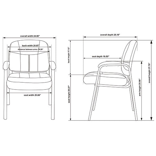 Chair Black Leather Side Chair - Kittitas County Orders Only 504-776_2