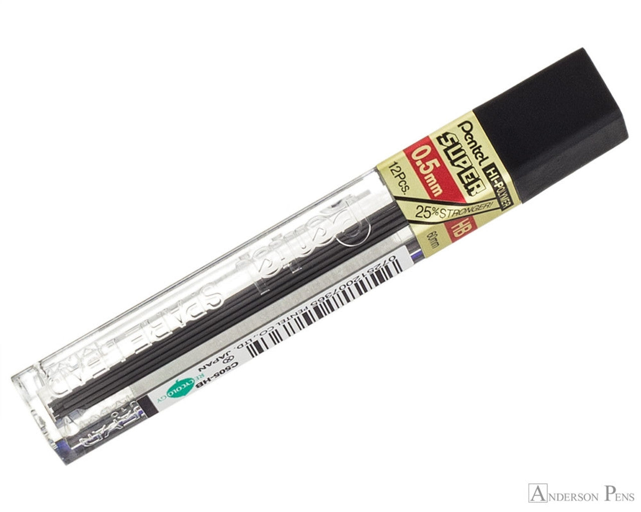 PENCIL LEAD .5MM HB 12/TUBE 524-384