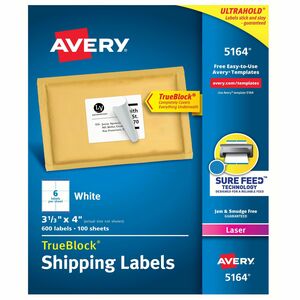 3.33X4 White Laser Labels 541-479